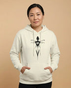 Angel Heart Graphic Hoodie – Minimal Art White Pullover