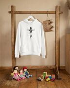 Angel Heart Graphic Hoodie – Minimal Art White Pullover