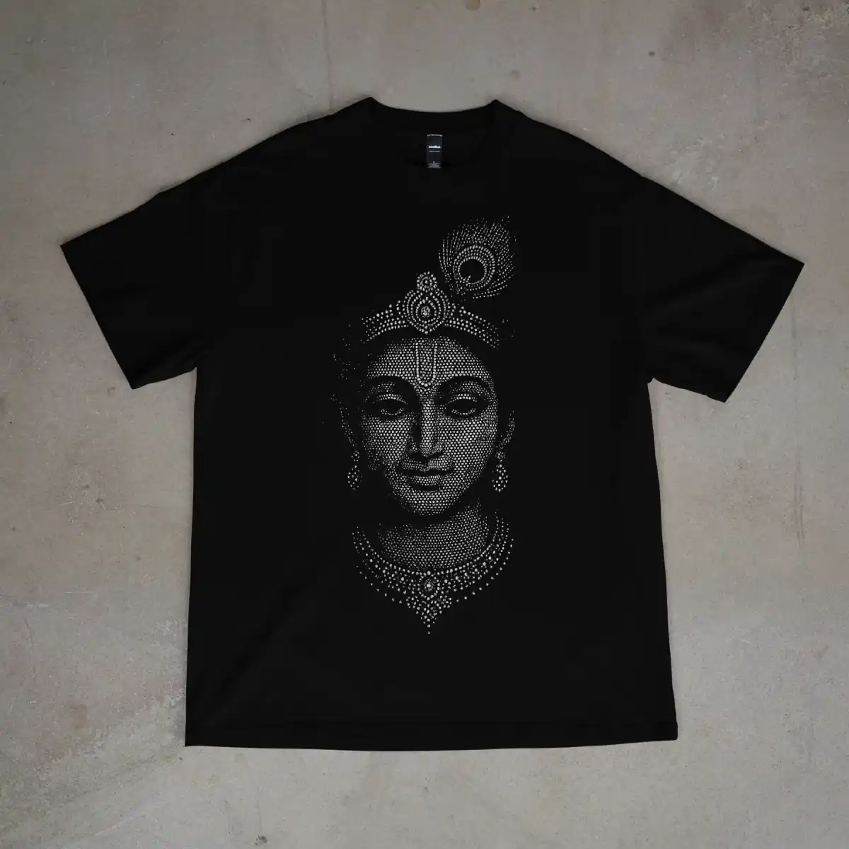 Krishna Divine Portrait Graphic Tee – Premium Oversized Fit
