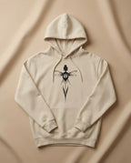 Angel Heart Graphic Hoodie – Minimal Art White Pullover