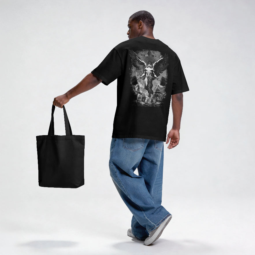 Shadow Reaper Graphic Oversized T-Shirt – Black Streetwear Tee