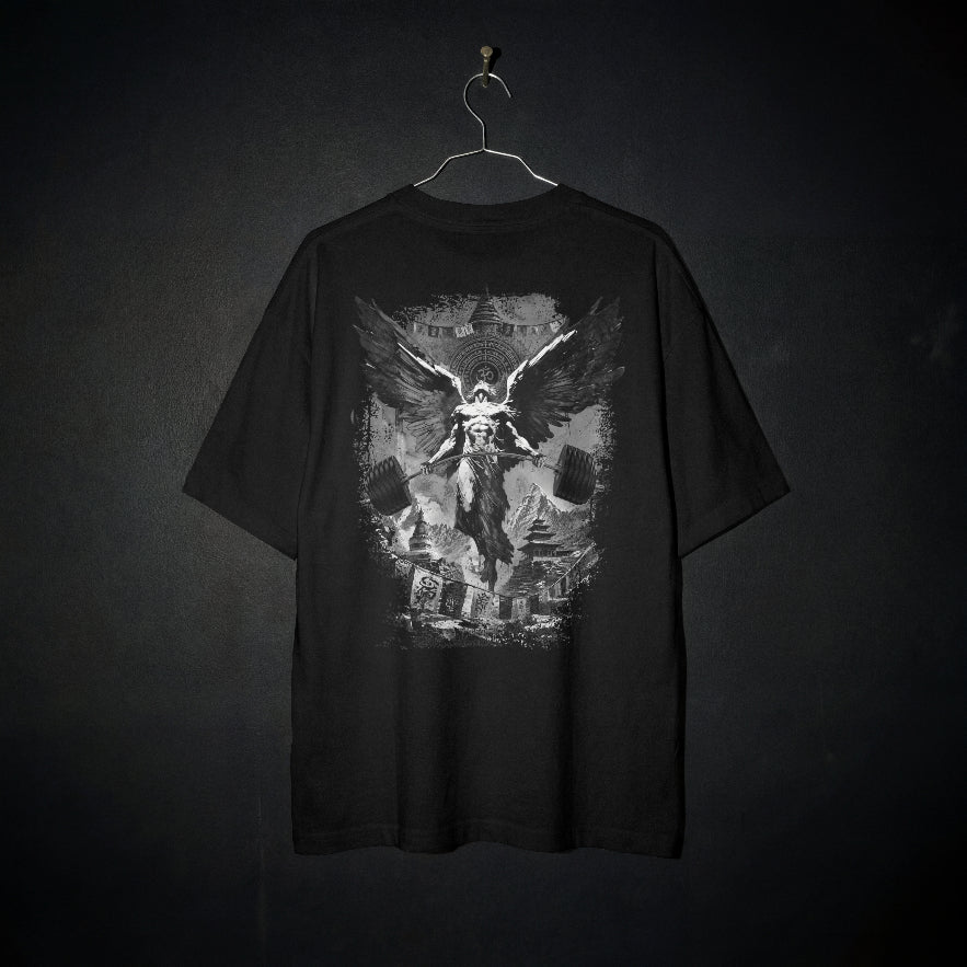 Shadow Reaper Graphic Oversized T-Shirt – Black Streetwear Tee