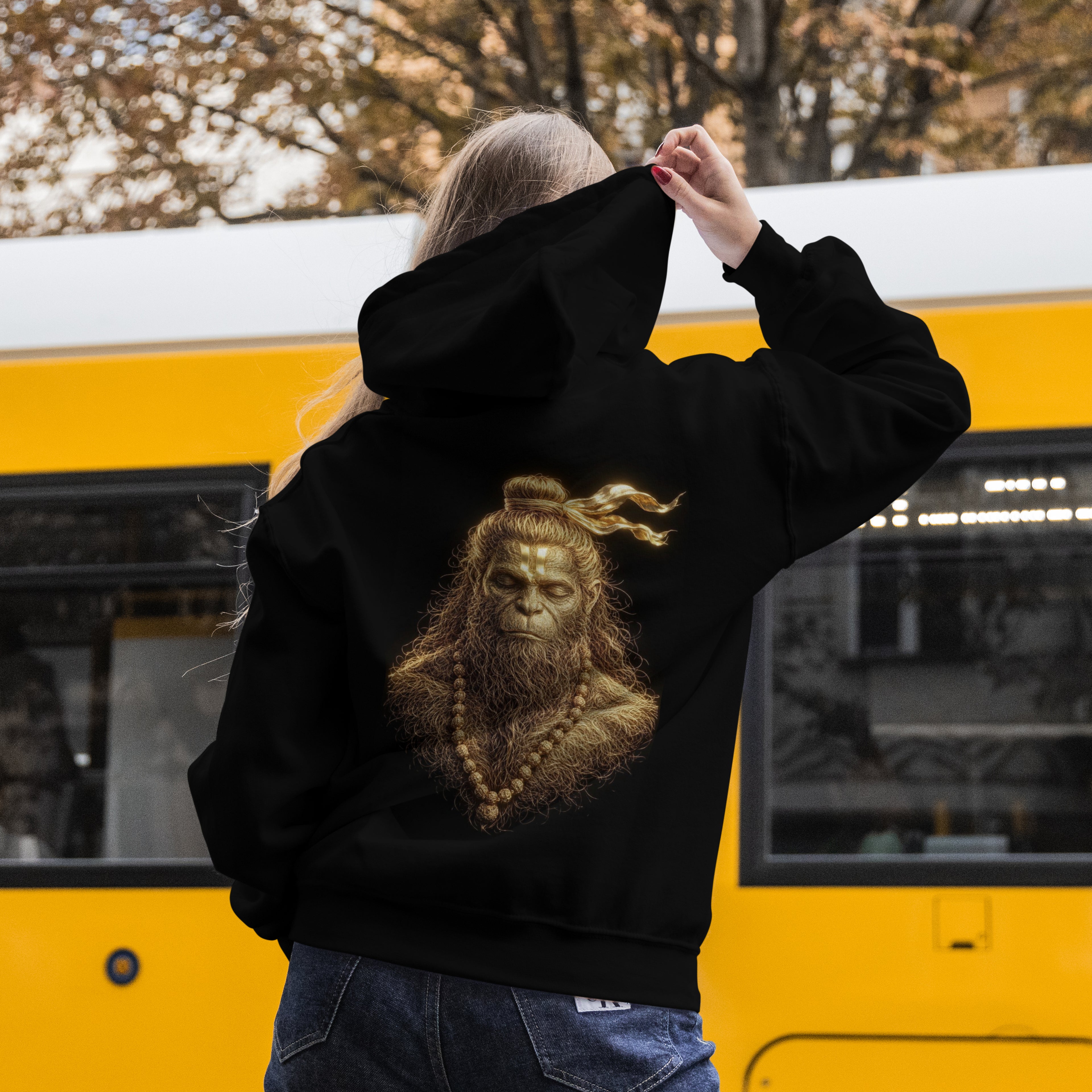 Hanumaan Divine Warrior Hoodie – Front or Back Print