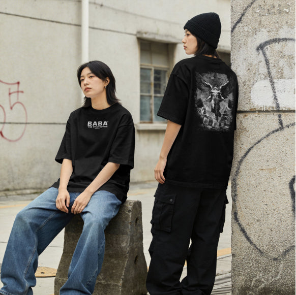 Shadow Reaper Graphic Oversized T-Shirt – Black Streetwear Tee